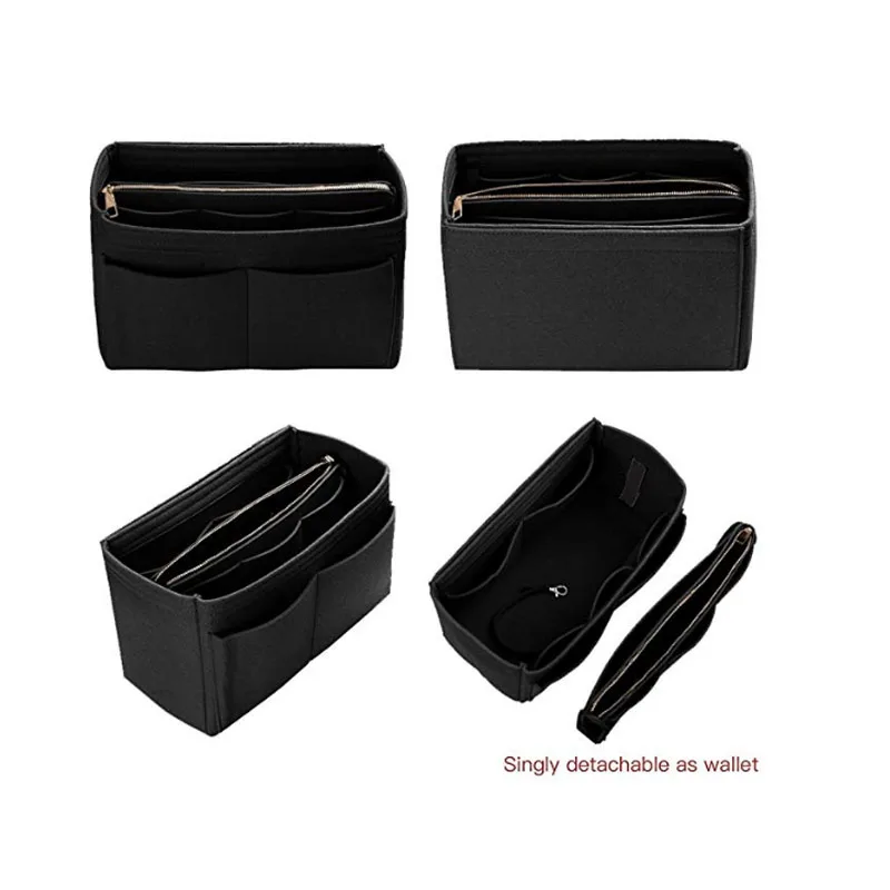 H89a6fc6ac6634e88ad0a24b2807e173dH Make up Organizer Felt Insert Bag For Handbag Travel Inner Purse Portable Cosmetic Bags Fit Various Brand Bags - Image 15