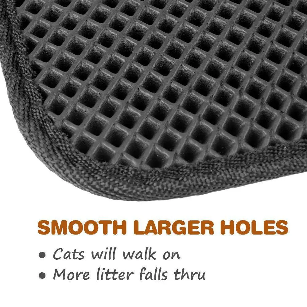HTB11i6qavfsK1RjSszgq6yXzpXa5 Waterproof Pet Cat Litter Mat EVA Double Layer Cat Litter Trapping Pet Litter Cat Mat Clean Pad Products For Cats Accessories - Image 6