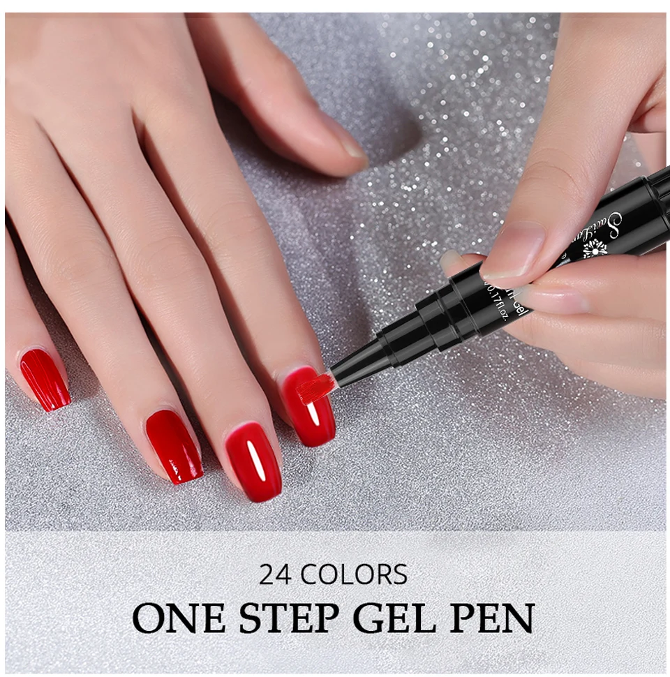HTB1MDGuB29TBuNjy0Fcq6zeiFXaj Faster Shipping Nail Gel Varnish Pencil One Step Gel Nail Pen No Need Top Base 3 In 1 UV Gel Lacquer Glitter Polish - Image 4