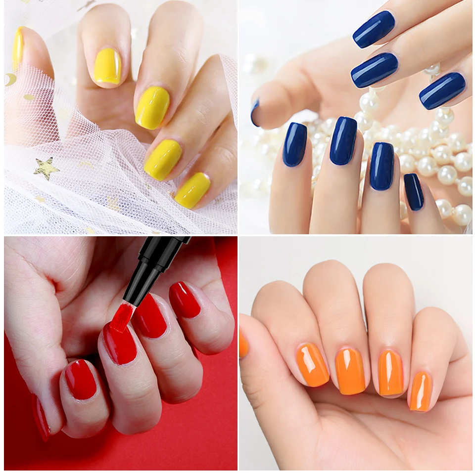 HTB1Ux4AtIyYBuNkSnfoq6AWgVXaX Faster Shipping Nail Gel Varnish Pencil One Step Gel Nail Pen No Need Top Base 3 In 1 UV Gel Lacquer Glitter Polish - Image 3