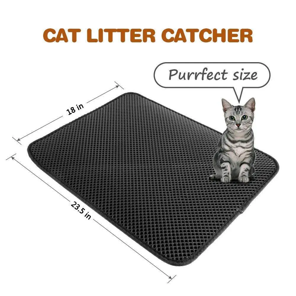 HTB1b8YqavvsK1Rjy0Fiq6zwtXXas Waterproof Pet Cat Litter Mat EVA Double Layer Cat Litter Trapping Pet Litter Cat Mat Clean Pad Products For Cats Accessories - Image 7