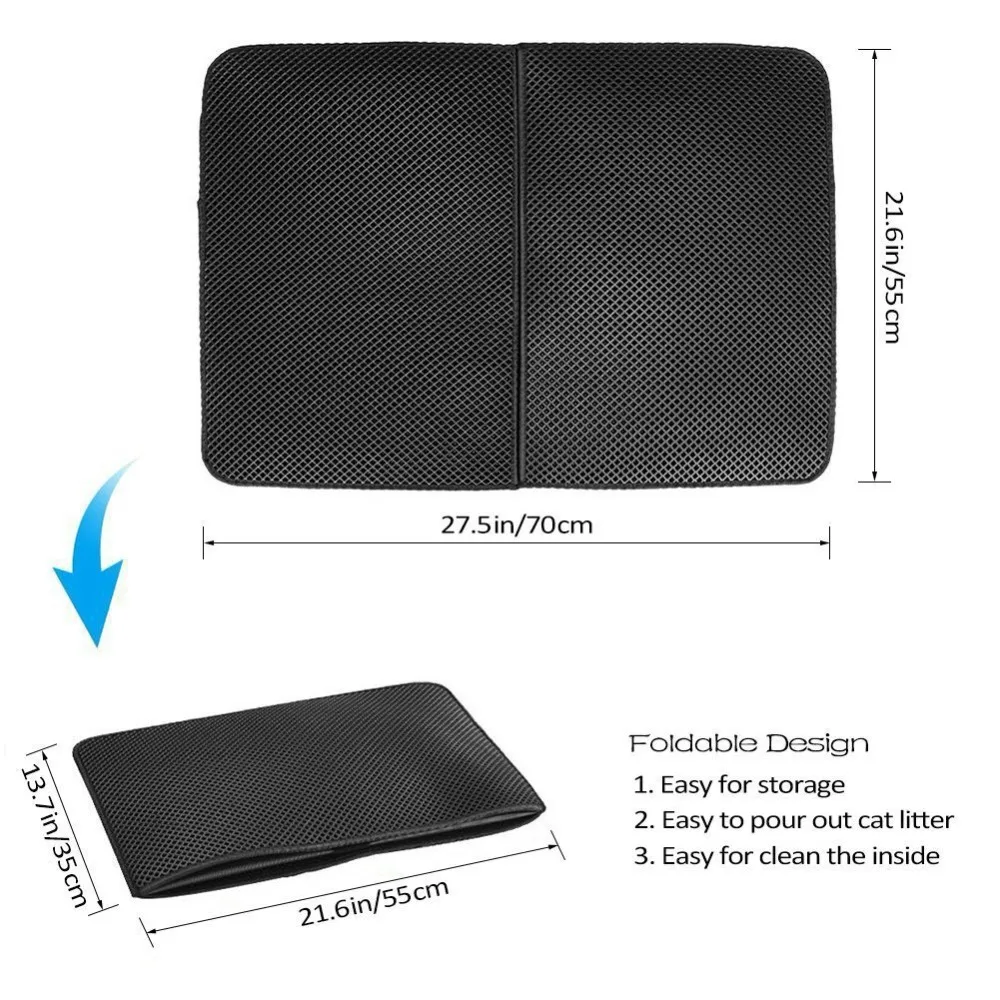 HTB1bezlaynrK1RjSsziq6xptpXaI Waterproof Pet Cat Litter Mat EVA Double Layer Cat Litter Trapping Pet Litter Cat Mat Clean Pad Products For Cats Accessories - Image 10