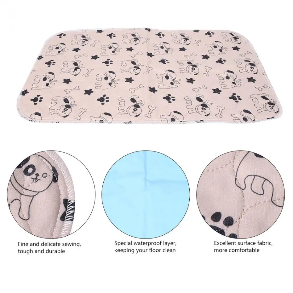 HTB1gUFmaovrK1RjSspcq6zzSXXaH Waterproof Reusable Dog Bed Mats Urine Pad Absorbent Puppy Pee Cushion Training Travel Pad Dog Car Seat Cover 3 Sizes - Image 3