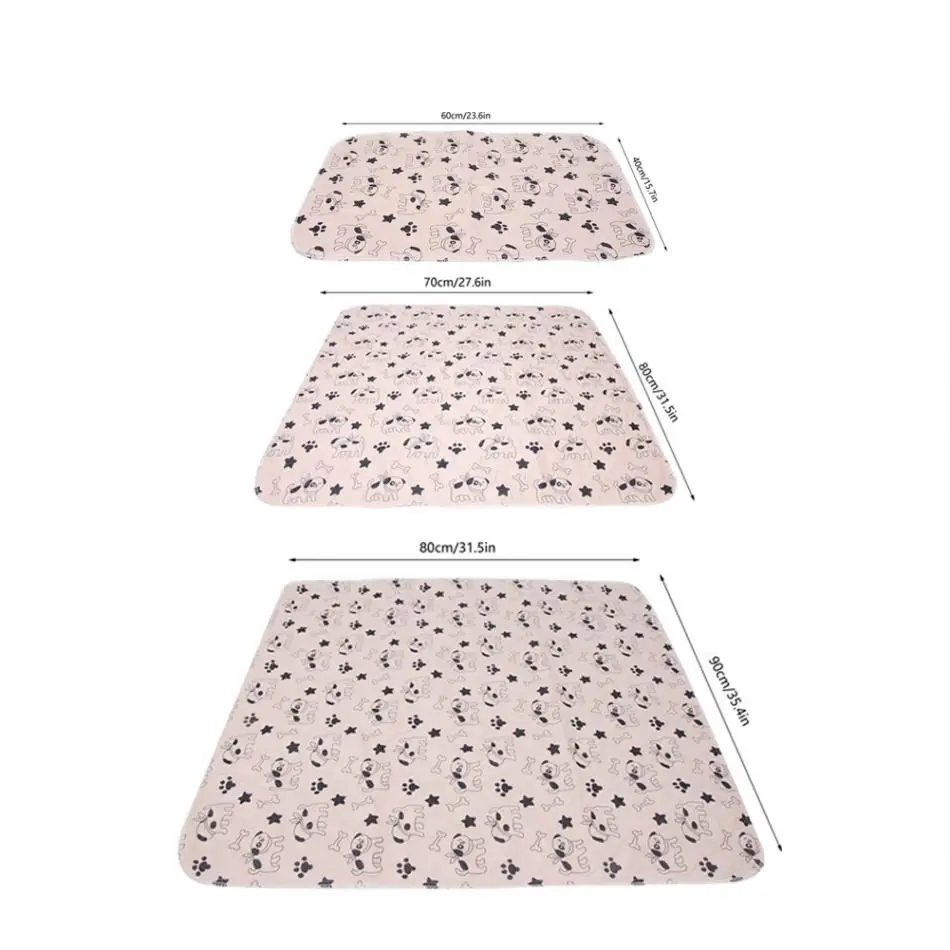 HTB1q6VranjxK1Rjy0Fnq6yBaFXah Waterproof Reusable Dog Bed Mats Urine Pad Absorbent Puppy Pee Cushion Training Travel Pad Dog Car Seat Cover 3 Sizes - Image 2