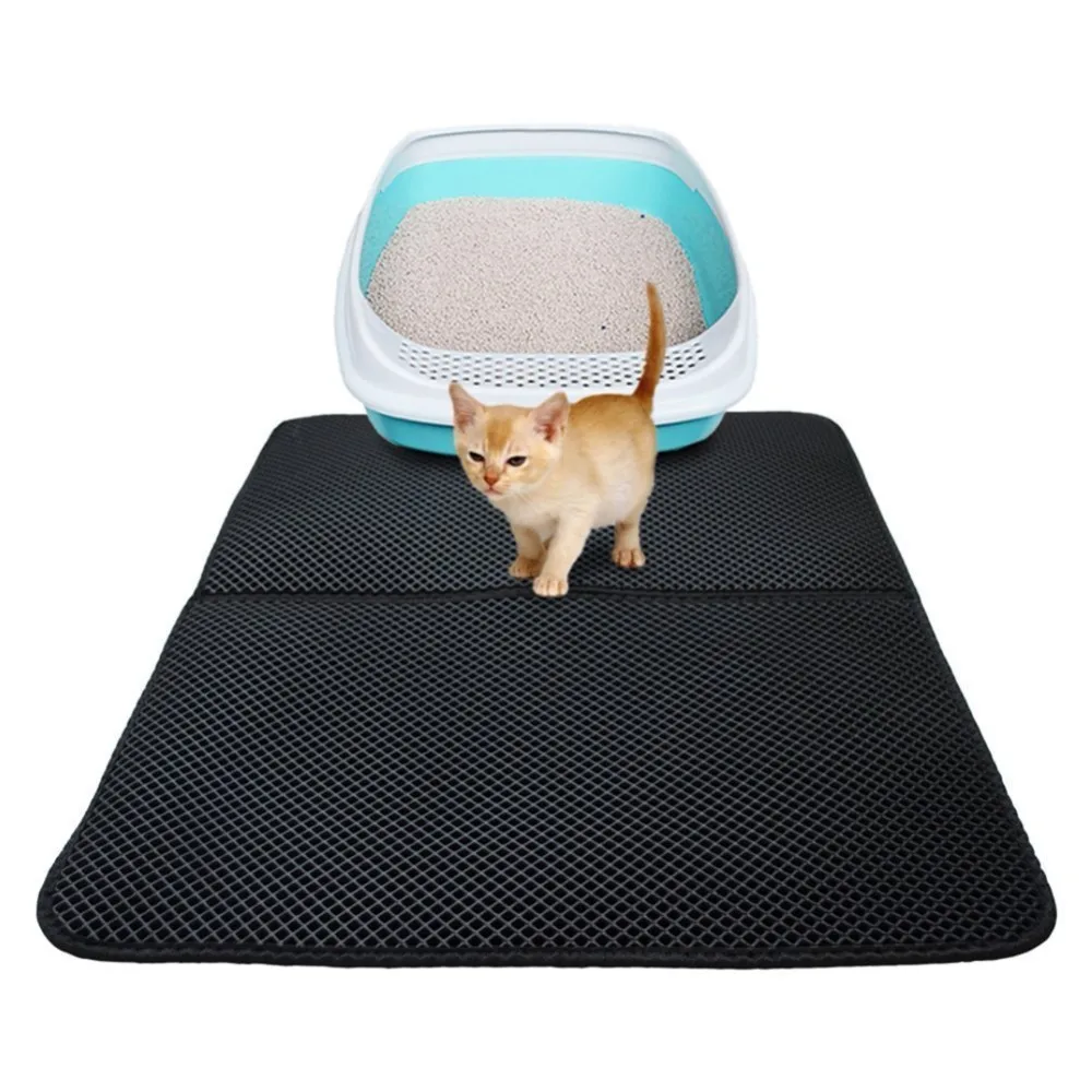 HTB1umzAaDHuK1RkSndVq6xVwpXaz Waterproof Pet Cat Litter Mat EVA Double Layer Cat Litter Trapping Pet Litter Cat Mat Clean Pad Products For Cats Accessories - Image 4