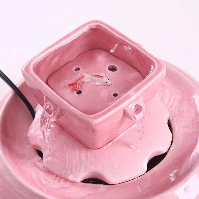 product-image-1127325670_1024x1024@2x Ceramic Pet Cat Bowl Automatic Water Feeder Water Dispenser Circulating Water Drinking Fountain For Pet Cat Feeder Supplies - Image 2