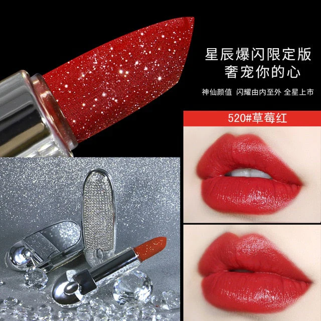 product-image-1155049450_1024x1024@2x Matte Lipstick Shiny Diamond Gold Silver Nude Waterproof Long Lasting 8 colors Gorgeous Makeup Cosmetics With Mirror - Image 2